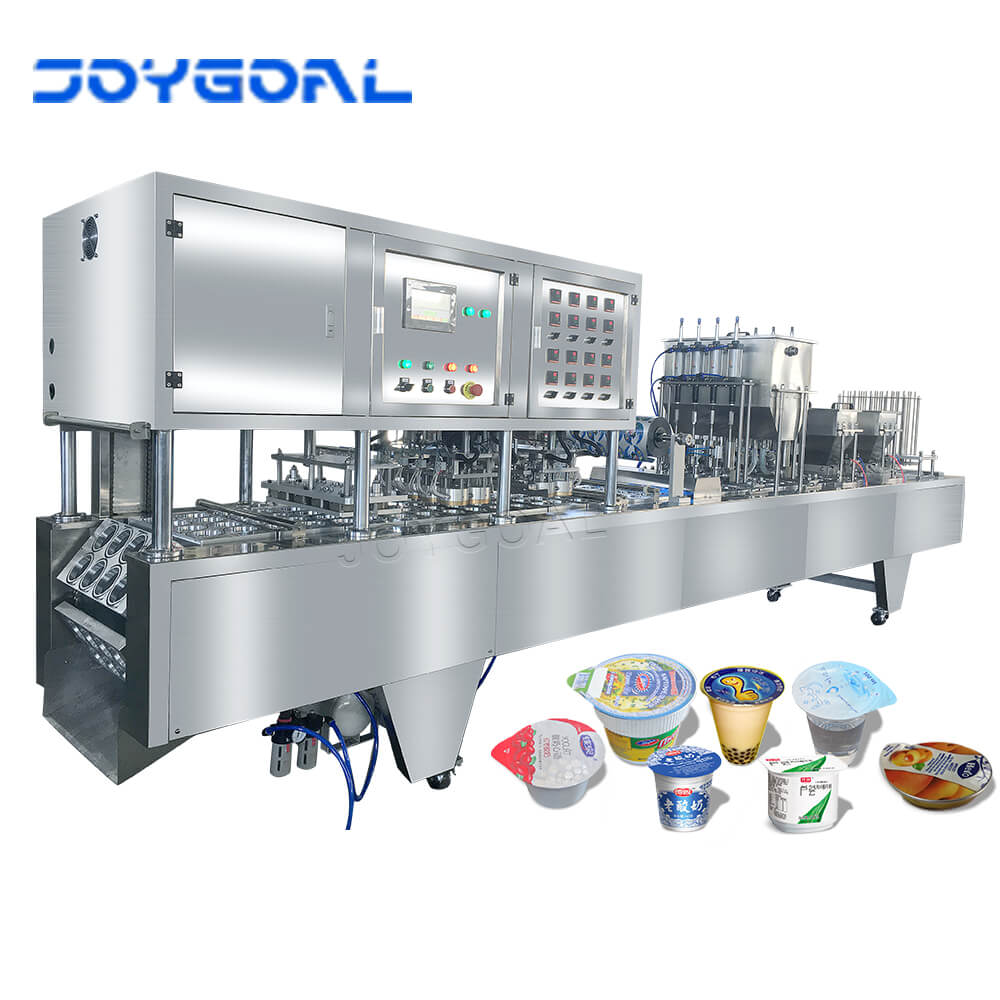 automatic uv sterilization liquid solid particles cup sealing filling machine